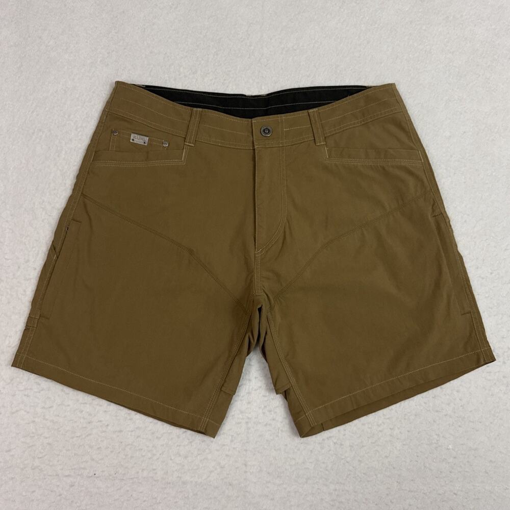 Kuhl Konfidant Air Shorts Mens 36 Dark Khaki Hiking Outdoor 5103